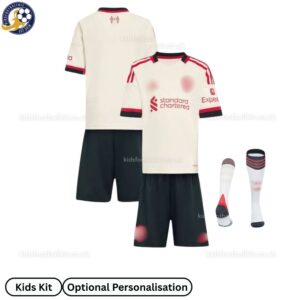 Lvr^_^pooI Away Kids Football Kit 202526 (With Socks)-overview